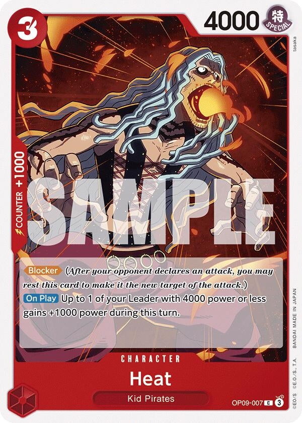 Image for Heat (OP09-007) (OP09) - One Piece Card Game