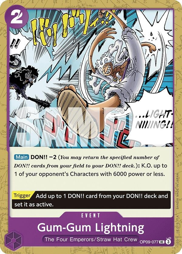 Image for Gum-Gum Lightning (OP09-077) (OP09) - One Piece Card Game
