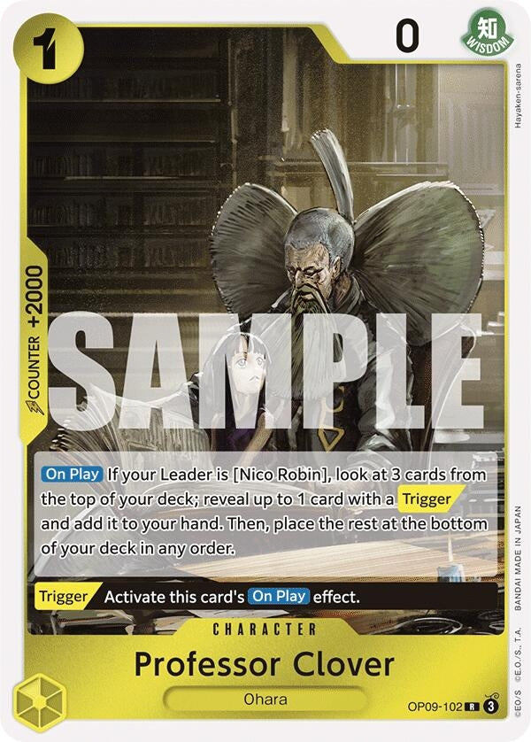 Image for Professor Clover (OP09-102) (OP09) - One Piece Card Game
