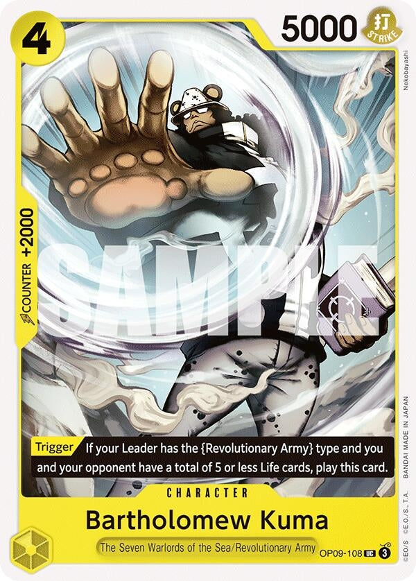 Image for Bartholomew Kuma (OP09-108) (OP09) - One Piece Card Game