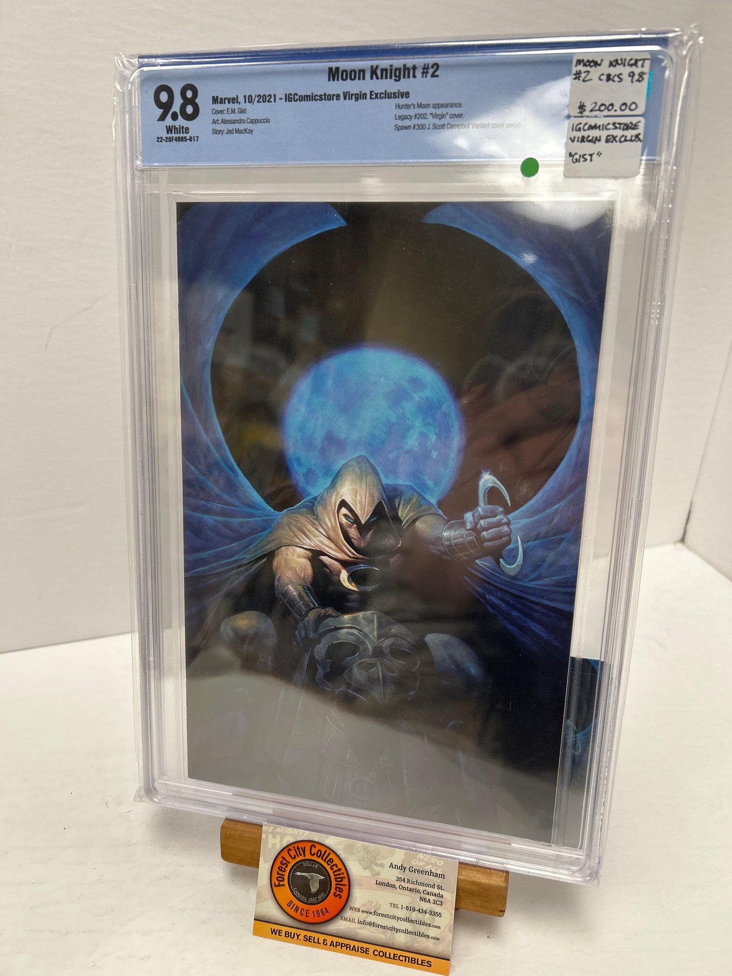 Moon knight #8 (White) {CBCS 9.8}
