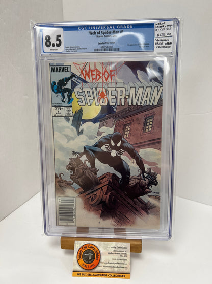 Web of Spider-man #1 (White Pages) {CGC 8.5}