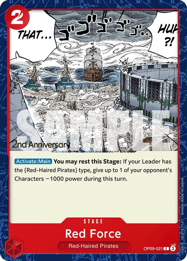 Image for Red Force (OP09-021) (OP09 ANN) - One Piece Card Game