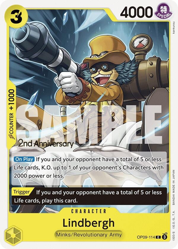 Image for Lindbergh (OP09-114) (OP09 ANN) - One Piece Card Game
