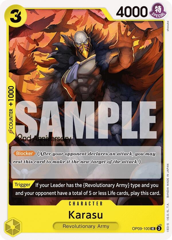Image for Karasu (OP09-100) (OP09 ANN) - One Piece Card Game