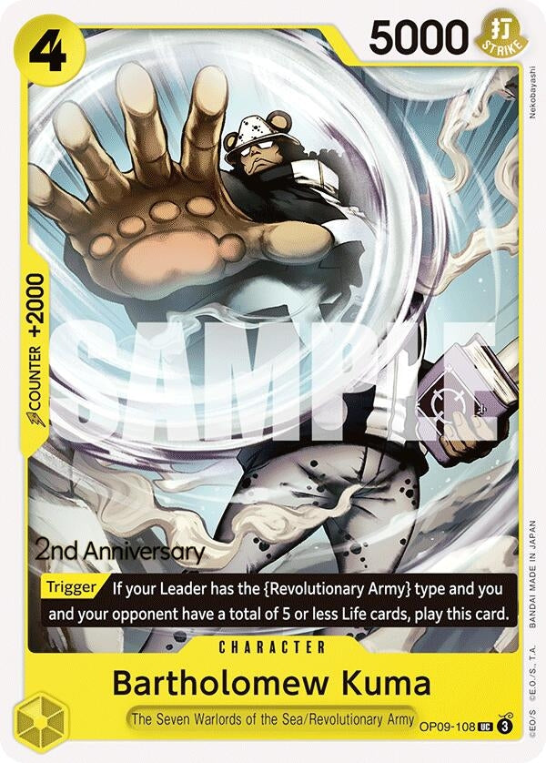Image for Bartholomew Kuma (OP09-108) (OP09 ANN) - One Piece Card Game