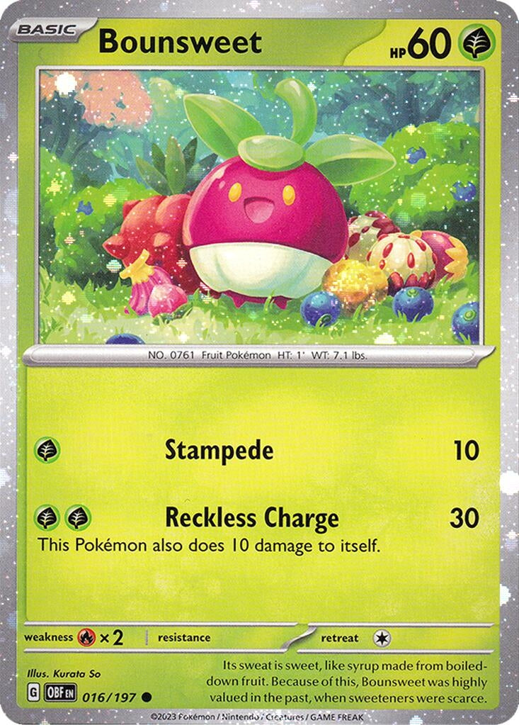 Image for Bounsweet - 016/197 (Cosmos Holo) (016/197) (MCAP) - Pokemon