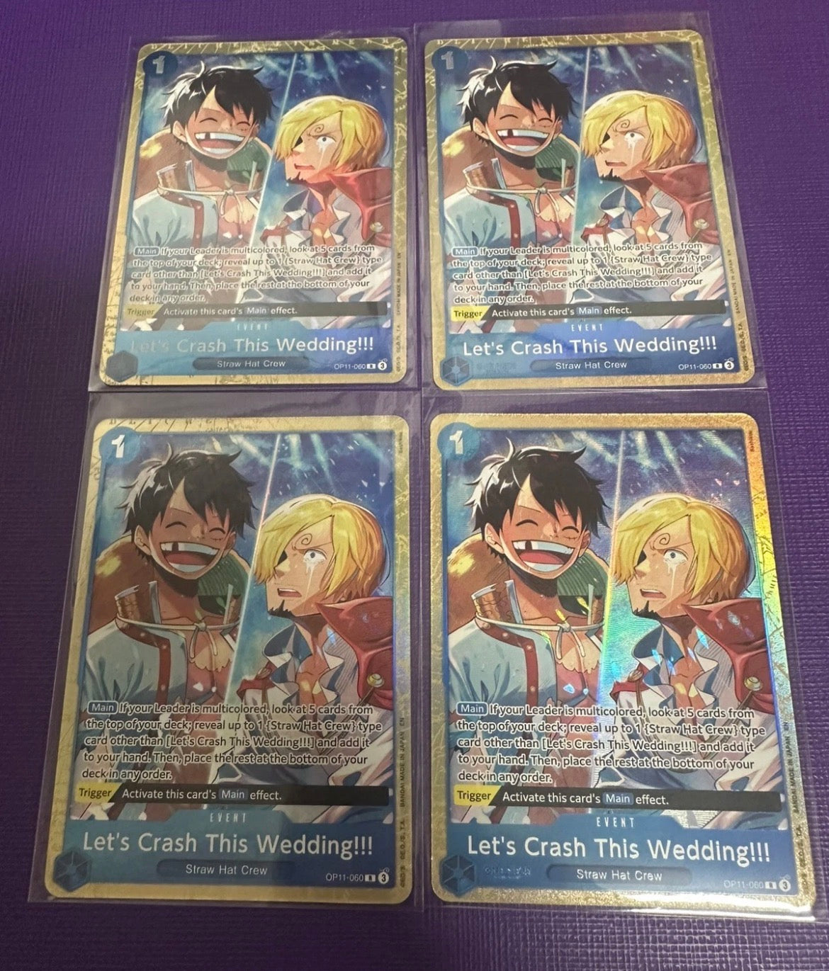 Let's Crash This Wedding!!! One Piece TCG OP11-060 Best Vol. 5 ALT PLAYSET