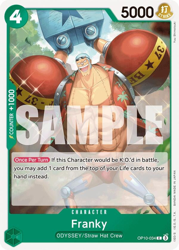 Image for Franky (034) (OP10-034) (OP10) - One Piece Card Game