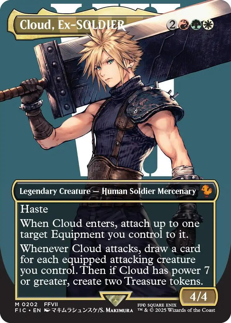 Image for Cloud, Ex-SOLDIER (Borderless) (202) (FIC) - Magic: The Gathering