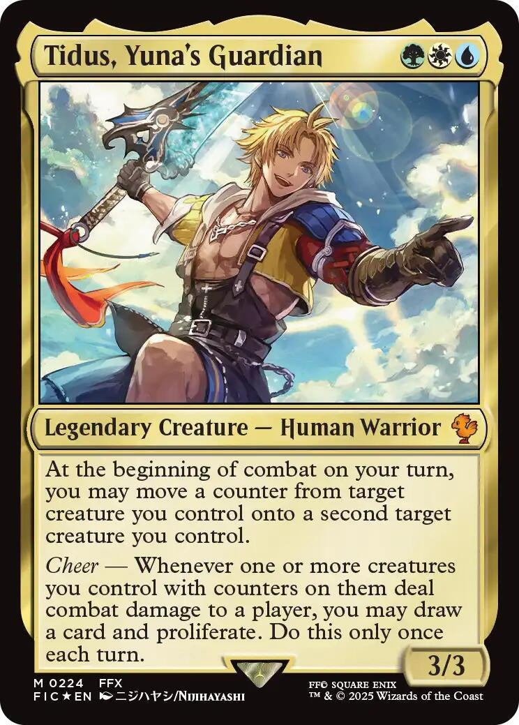 Image for Tidus, Yuna's Guardian (Surge Foil) (224) (FIC) - Magic: The Gathering