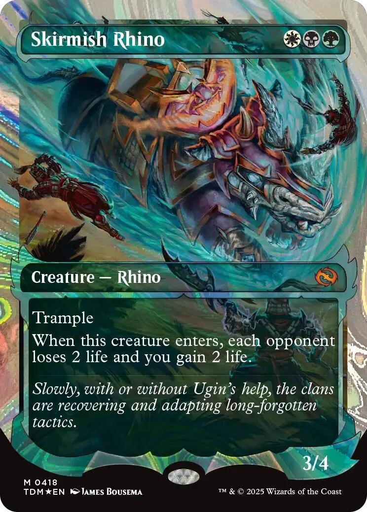 Image for Skirmish Rhino (Showcase) (Halo Foil) (418) (TDM) - Magic: The Gathering