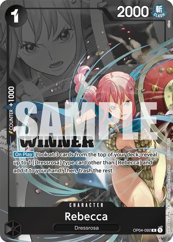 Image for Rebecca (Winner Pack 2025 Vol. 2) (OP04-092) (OP-PR) - One Piece Card Game