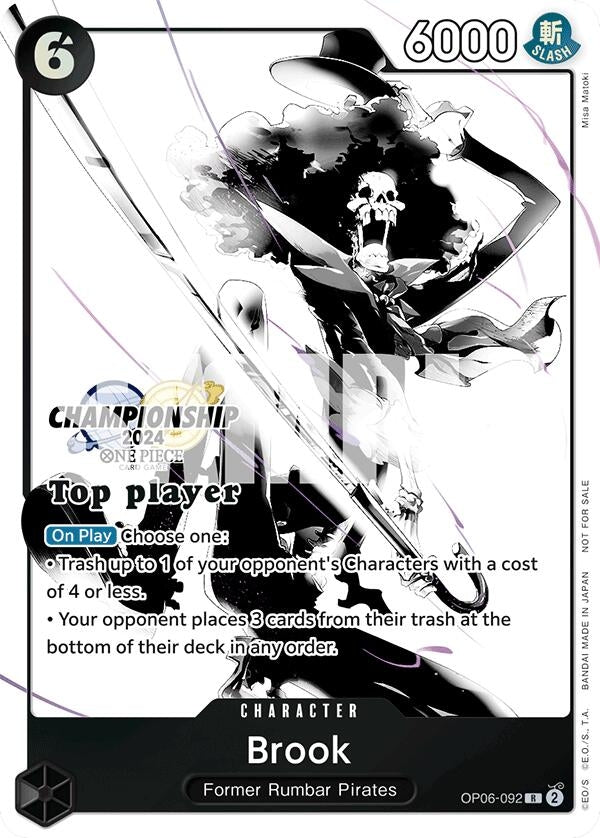 Image for Brook (Championship 2024 Top Player Pack Vol. 2) (OP06-092) (OP-PR) - One Piece Card Game