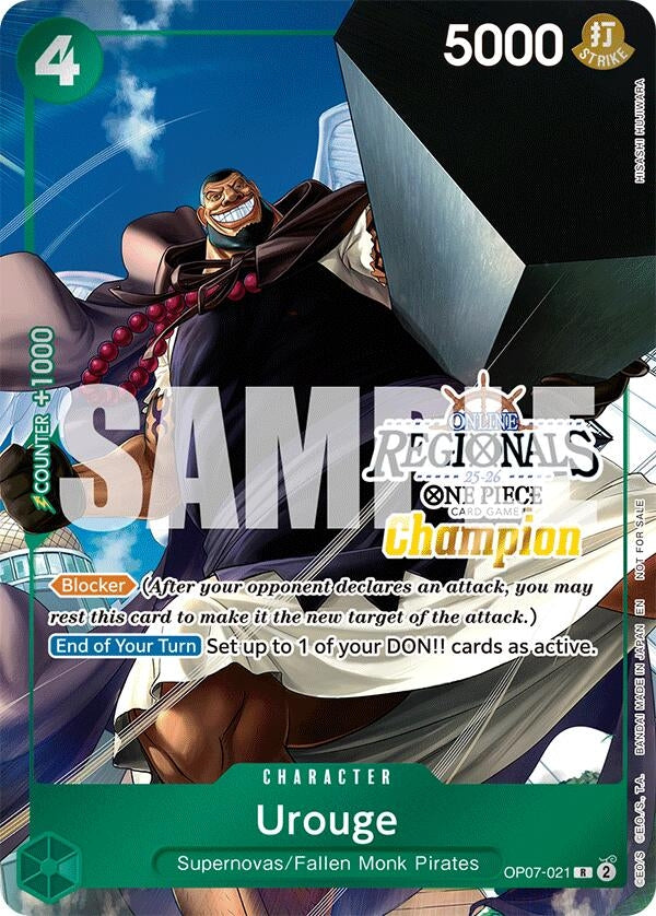 Image for Urouge (Regional Champion Card Set 2025 Vol.1) (OP07-021) (OP-PR) - One Piece Card Game