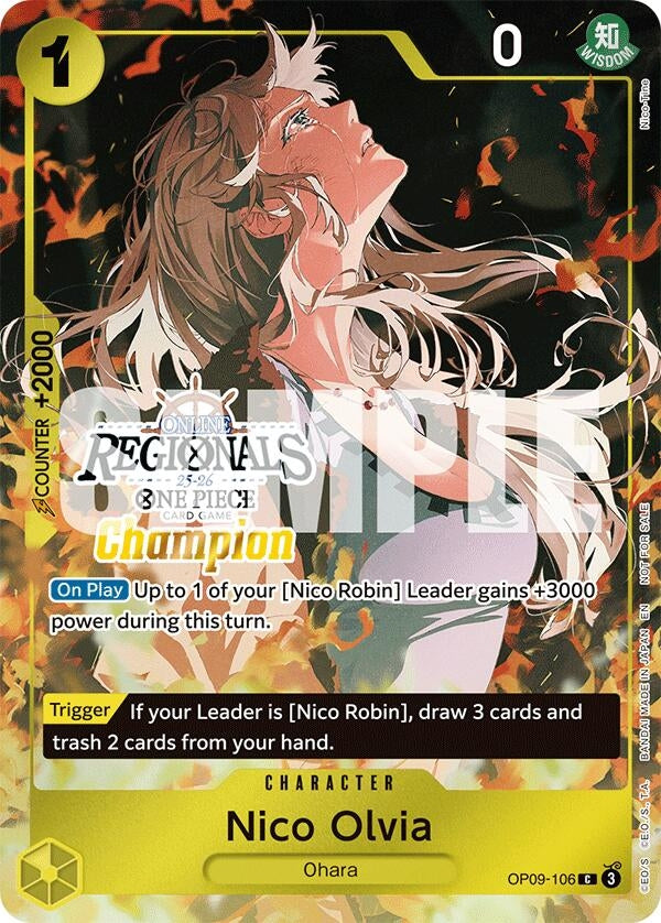 Image for Nico Olvia (Regional Champion Card Set 2025 Vol.1) (OP09-106) (OP-PR) - One Piece Card Game