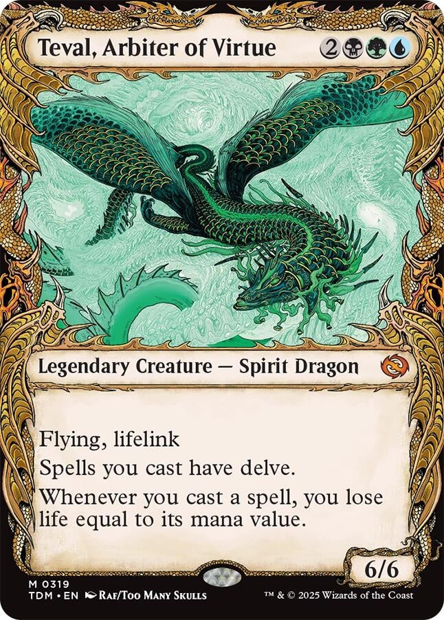 Image for Teval, Arbiter of Virtue (Showcase) (319) (TDM) - Magic: The Gathering