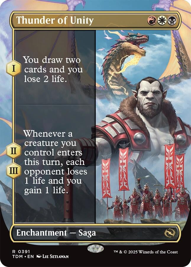 Image for Thunder of Unity (Borderless) (391) (TDM) - Magic: The Gathering