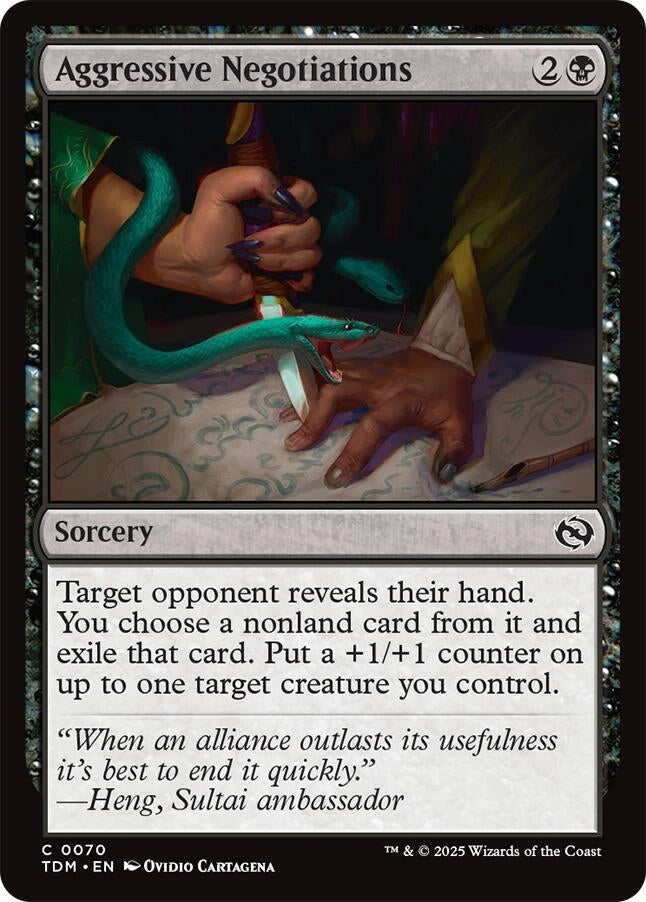 Image for Aggressive Negotiations (70) (TDM) - Magic: The Gathering