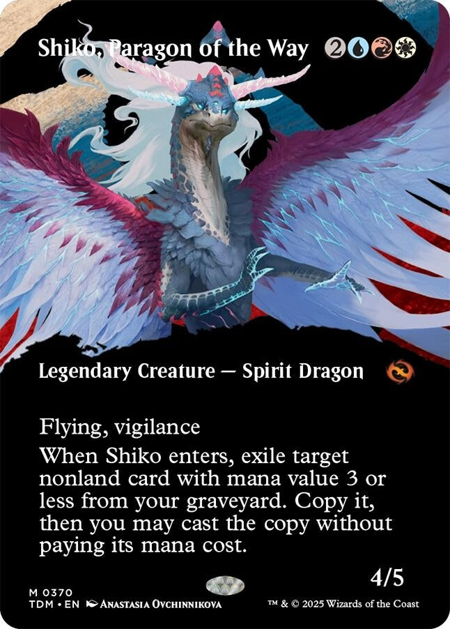 Image for Shiko, Paragon of the Way (Borderless) (370) (TDM) - Magic: The Gathering