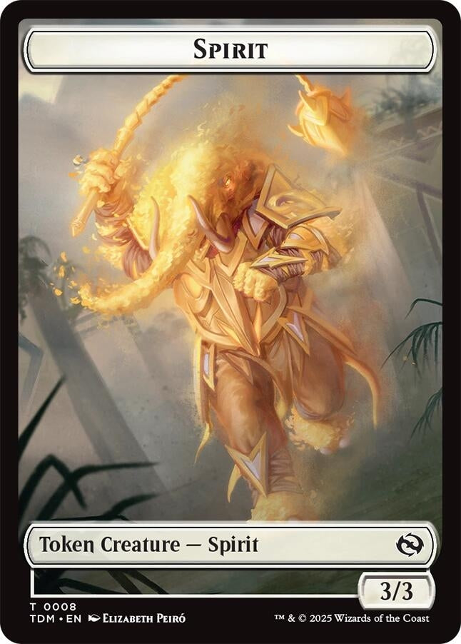 Image for Spirit (0008) // Spirit (0009) Double-Sided Token (8 // 9) (TDM) - Magic: The Gathering