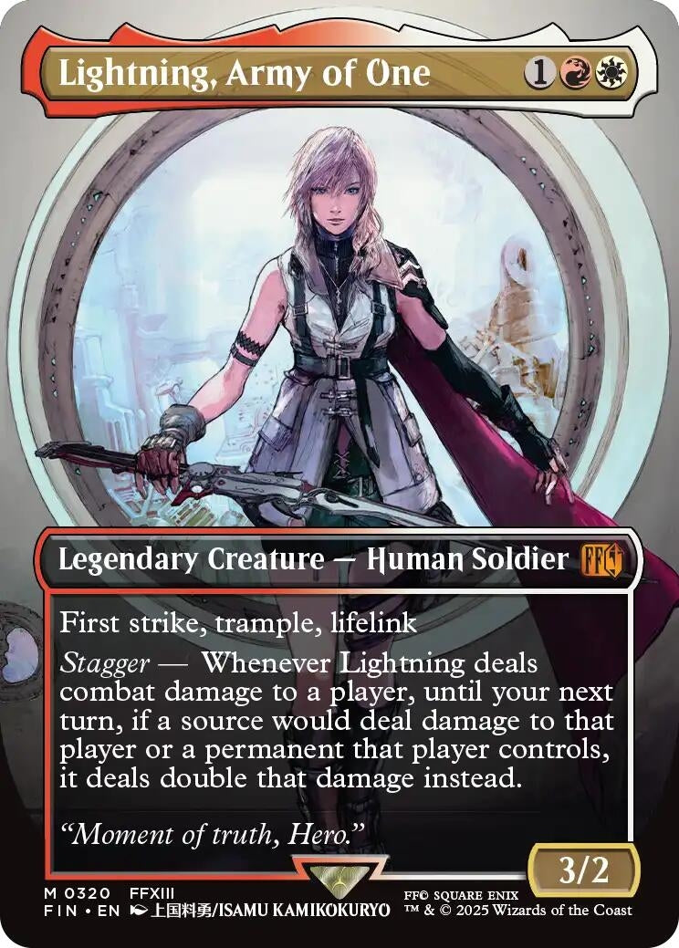 Image for Lightning, Army of One (0320) (Borderless) (320) (FIN) - Magic: The Gathering