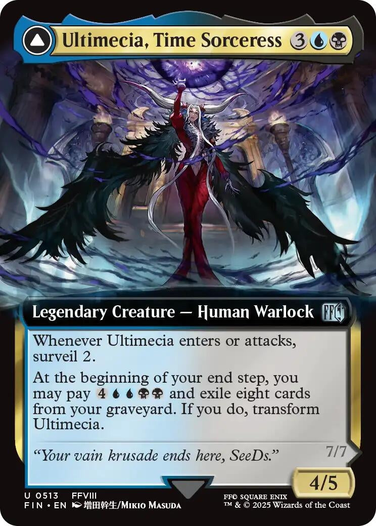 Image for Ultimecia, Time Sorceress (Extended Art) (513) (FIN) - Magic: The Gathering