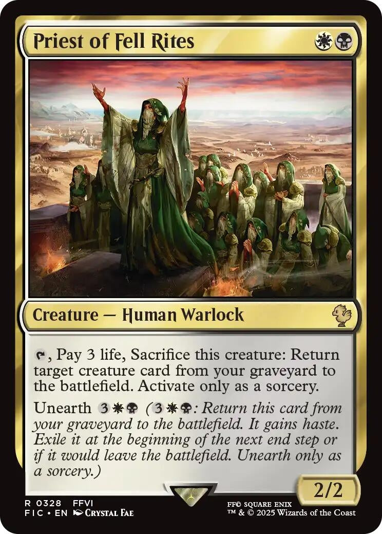 Image for Priest of Fell Rites (328) (FIC) - Magic: The Gathering