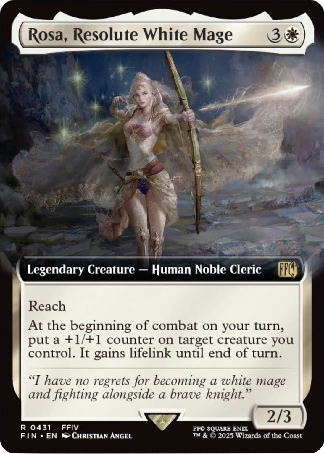 Image for Rosa, Resolute White Mage (Extended Art) (431) (FIN) - Magic: The Gathering