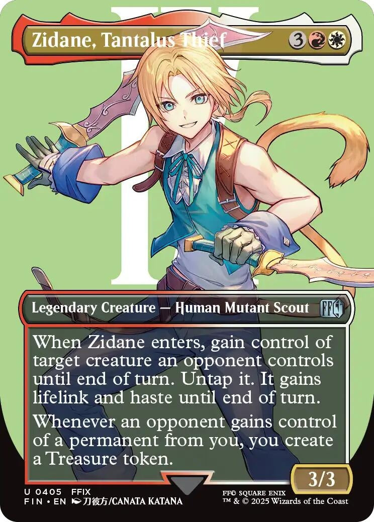 Image for Zidane, Tantalus Thief (Borderless) (405) (FIN) - Magic: The Gathering