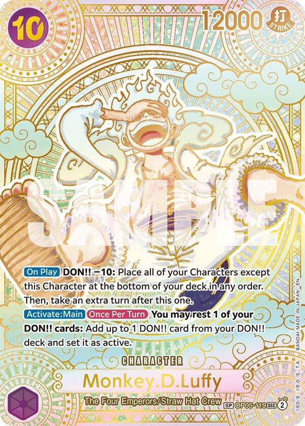 Image for Monkey.D.Luffy (119) (SP) (Gold) (OP05-119) (OP11) - One Piece Card Game