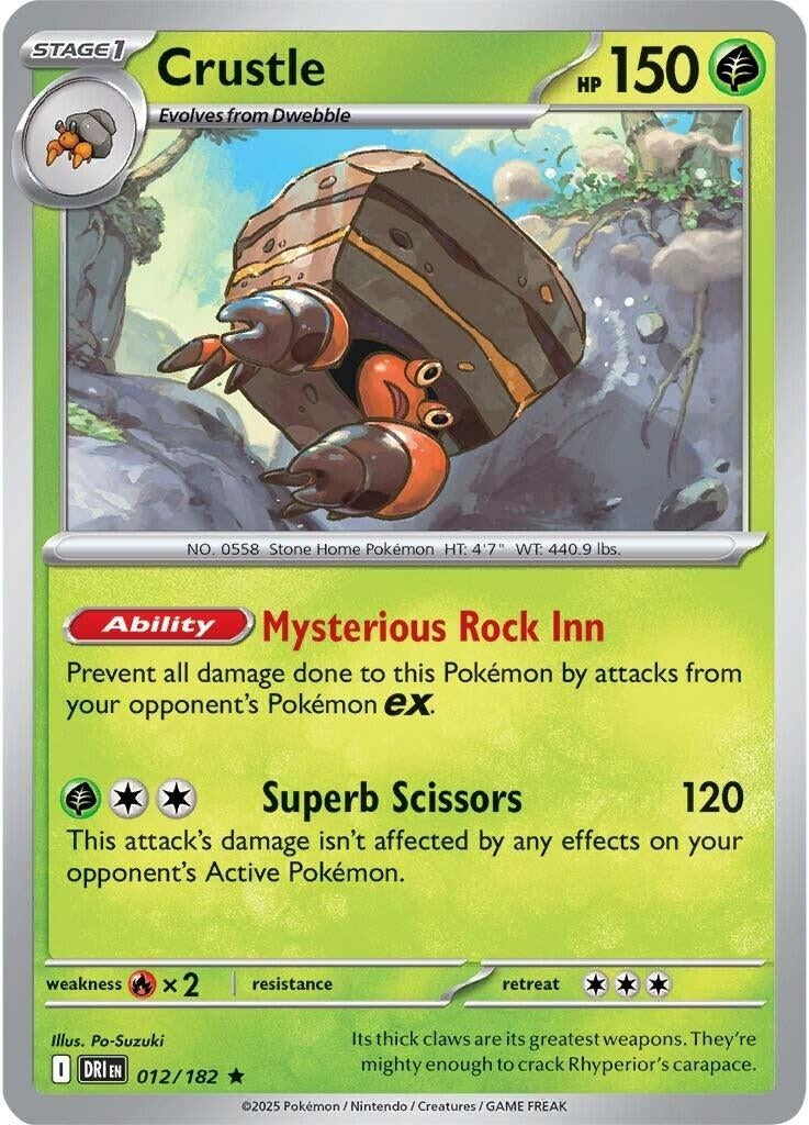 Image for Crustle (012/182) (DRI) - Pokemon