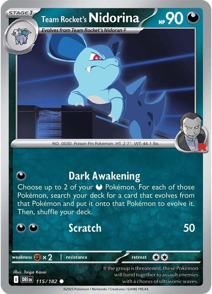 Image for Team Rocket's Nidorina (115/182) (DRI) - Pokemon