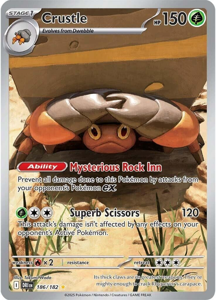 Image for Crustle (186/182) (DRI) - Pokemon