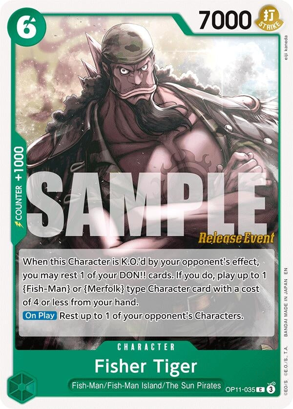 Image for Fisher Tiger (OP11-035) (OP11 RE) - One Piece Card Game