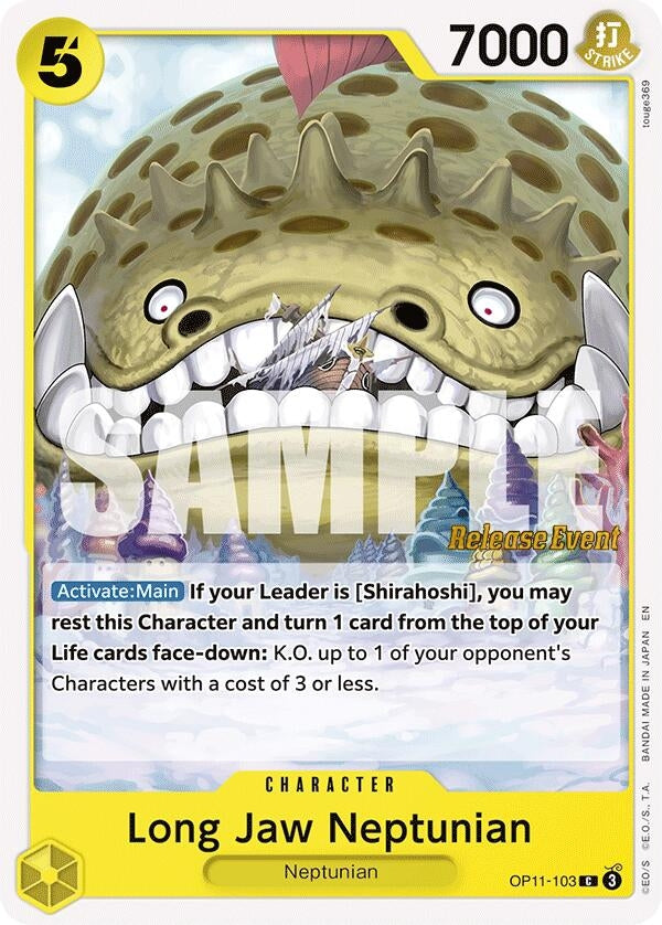 Image for Long-Jaw Neptunian (OP11-103) (OP11 RE) - One Piece Card Game