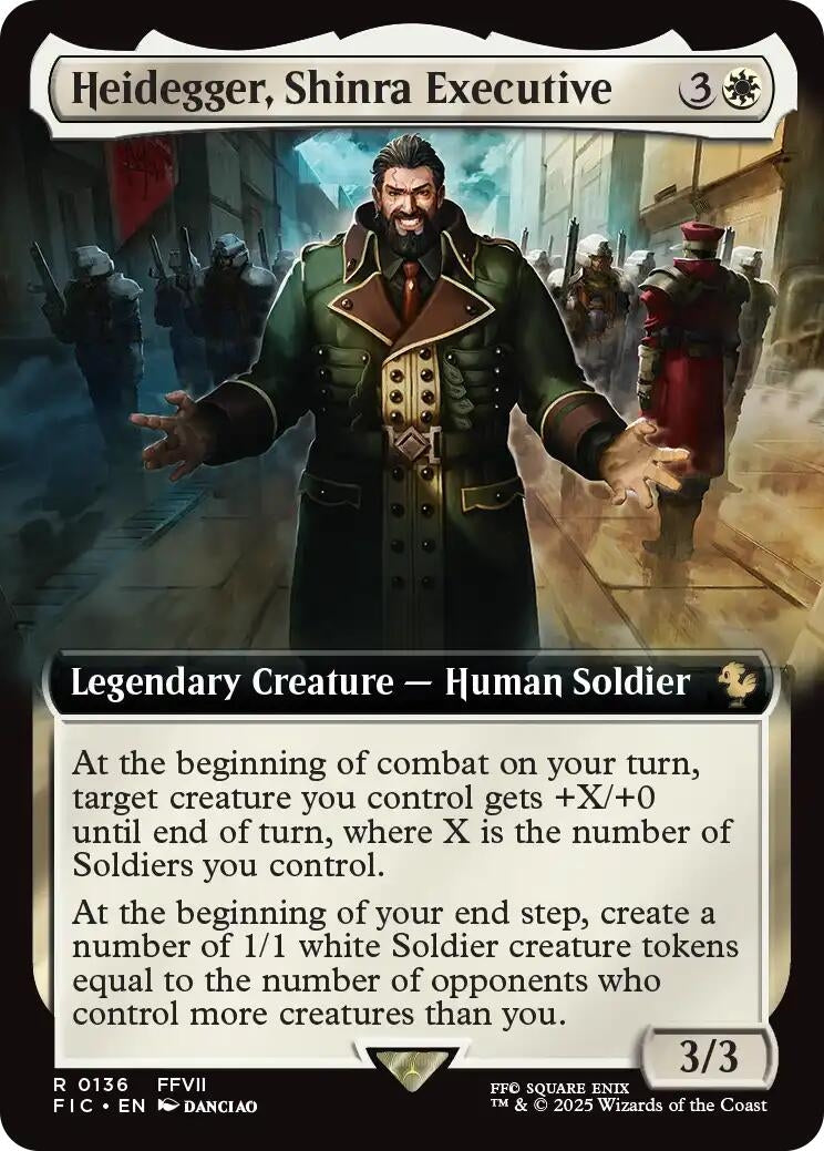 Image for Heidegger, Shinra Executive (Extended Art) (136) (FIC) - Magic: The Gathering