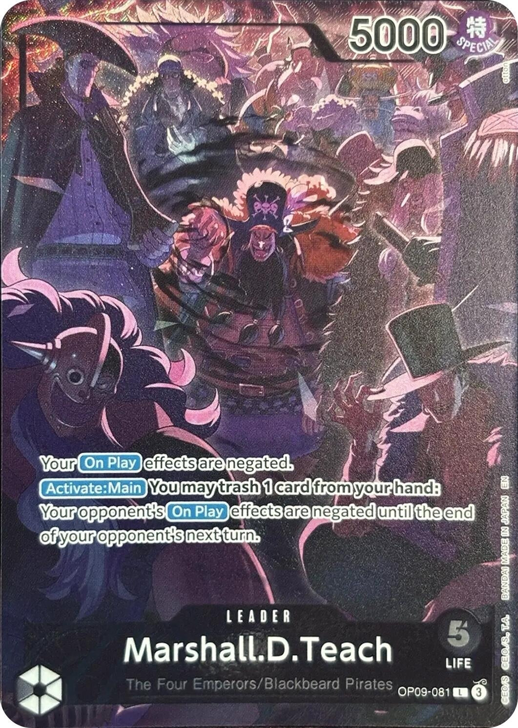 Image for Marshall.D.Teach (English Version 2nd Anniversary Set) (OP09-081) (OP-PR) - One Piece Card Game