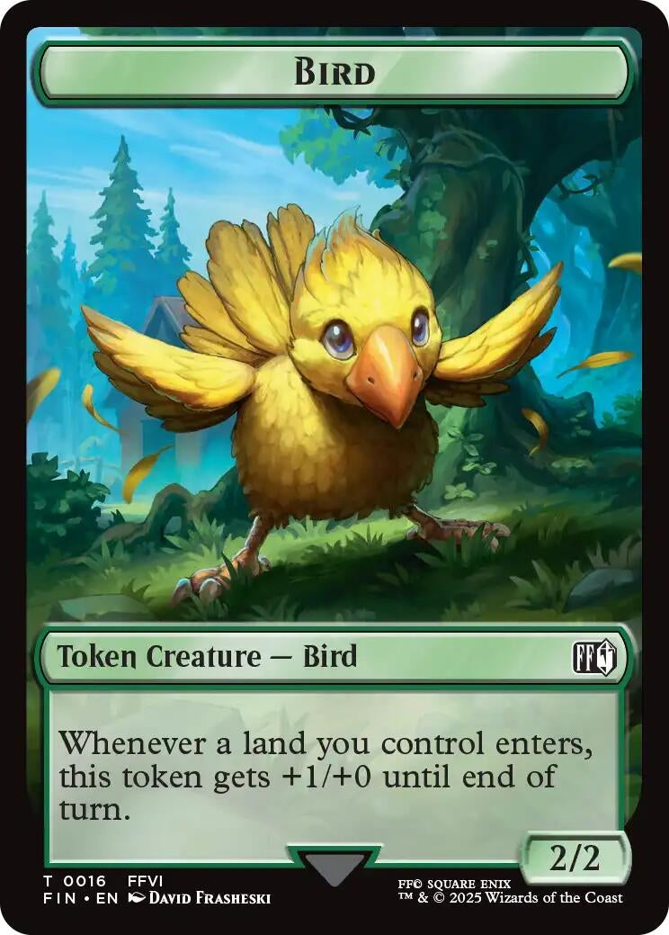 Image for Bird (0016) // Wizard (0014) Double-Sided Token (16 // 14) (FIN) - Magic: The Gathering