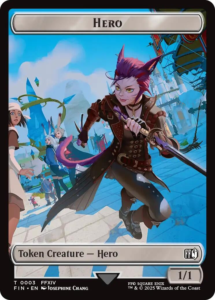 Image for Hero (0003) // Copy (0001) Double-Sided Token (3 // 1) (FIN) - Magic: The Gathering