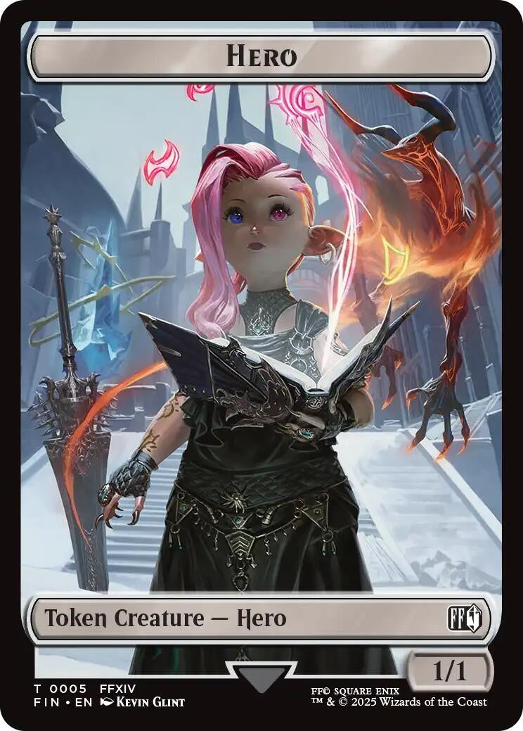 Image for Hero (0005) // Copy (0001) Double-Sided Token (5 // 1) (FIN) - Magic: The Gathering