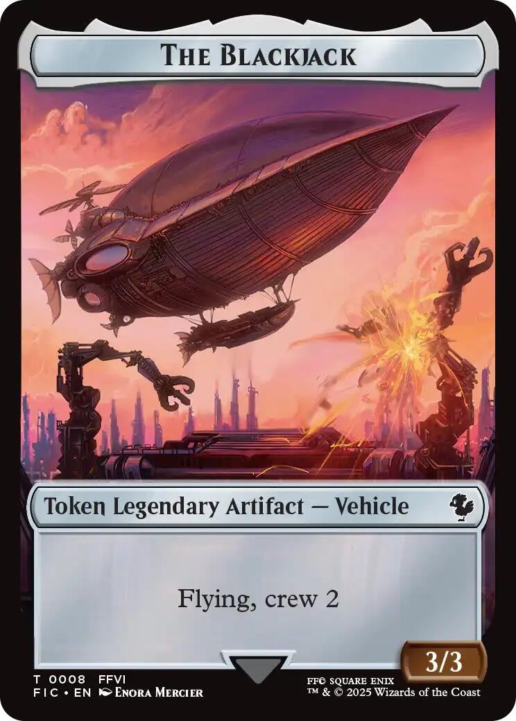 Image for The Blackjack // The Monarch Double-Sided Token (Surge Foil) (8 // 11) (FIC) - Magic: The Gathering