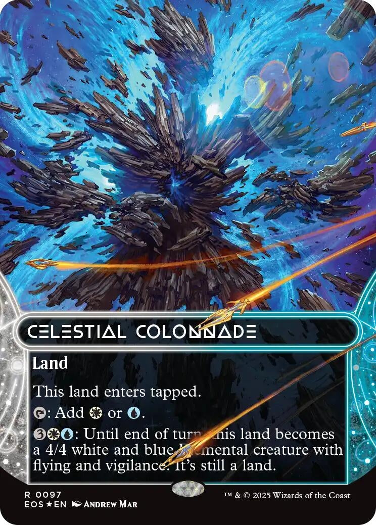 Image for Celestial Colonnade (0097) (Borderless) (Galaxy Foil) (97) (EOS) - Magic: The Gathering