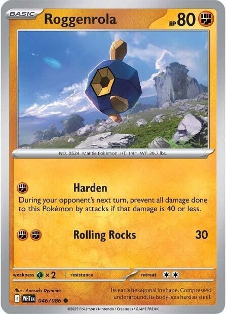 Image for Roggenrola (046/086) (WHT) - Pokemon