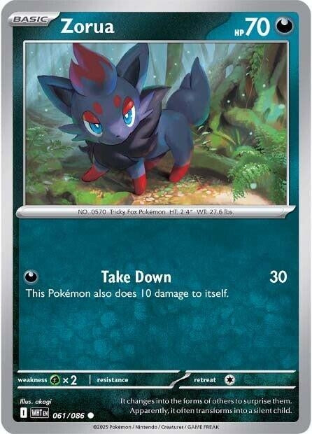 Image for Zorua (061/086) (WHT) - Pokemon