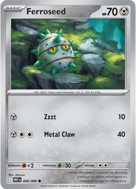 Image for Ferroseed (068/086) (WHT) - Pokemon