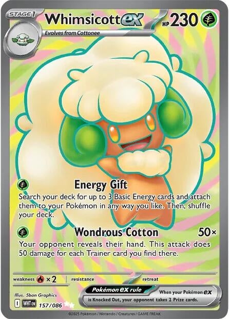 Image for Whimsicott ex (157/086) (WHT) - Pokemon