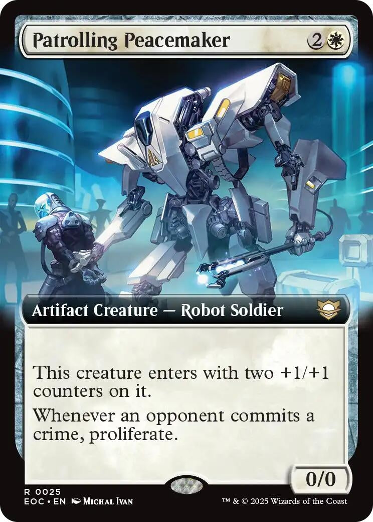 Image for Patrolling Peacemaker (Extended Art) (25) (EOC) - Magic: The Gathering