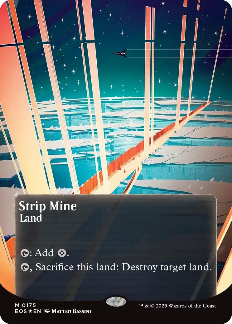 Image for Strip Mine (0175) (Borderless) (Galaxy Foil) (175) (EOS) - Magic: The Gathering
