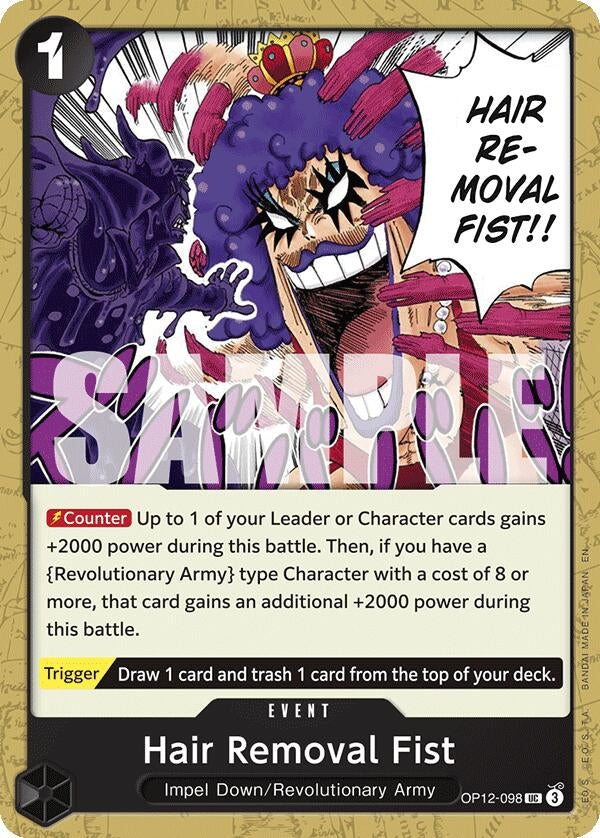 Image for Hair Removal Fist (OP12-098) (OP12) - One Piece Card Game